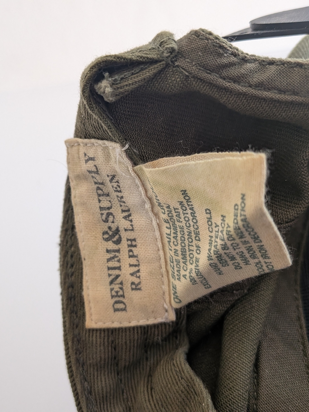Denim & Supply Ralph Lauren Olive Green Cap with Gold Wing Emblem - Picture 4 of 7
